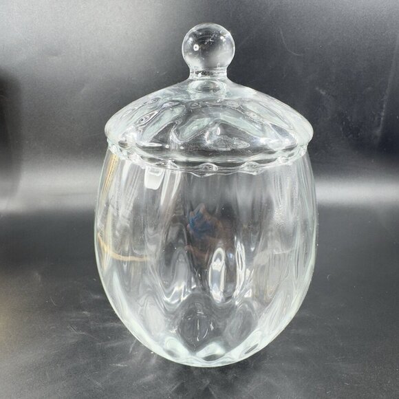 Princess House Optic Clear Glass Apothecary Jar Canister Container Vintage Decor - Picture 12 of 14